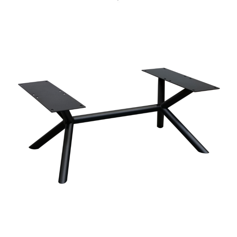 4260747161600 - Tischgestell Couch Light Spider Round | Schwarz | Pulverbeschichtet | Befestigungsplatte aus Stahl | 56 x 90 cm | H 38 cm | Rex Long Roundline Mini