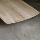 Tischplatte Eiche Chalet U 30 mm - leicht oval durchgehende Lamellen 240x100 cm