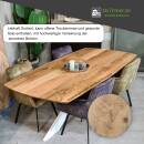 Tischplatte Eiche Chalet U 30 mm - leicht oval durchgehende Lamellen 240x100 cm
