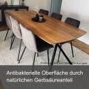 Tischplatte Eiche Chalet U 30 mm - leicht oval durchgehende Lamellen 240x100 cm
