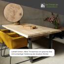Tischplatte Eiche Chalet B 60 mm aufgedoppelt Baumkante