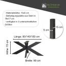 Tischgestell Light Spider 180x90 cm schwarz