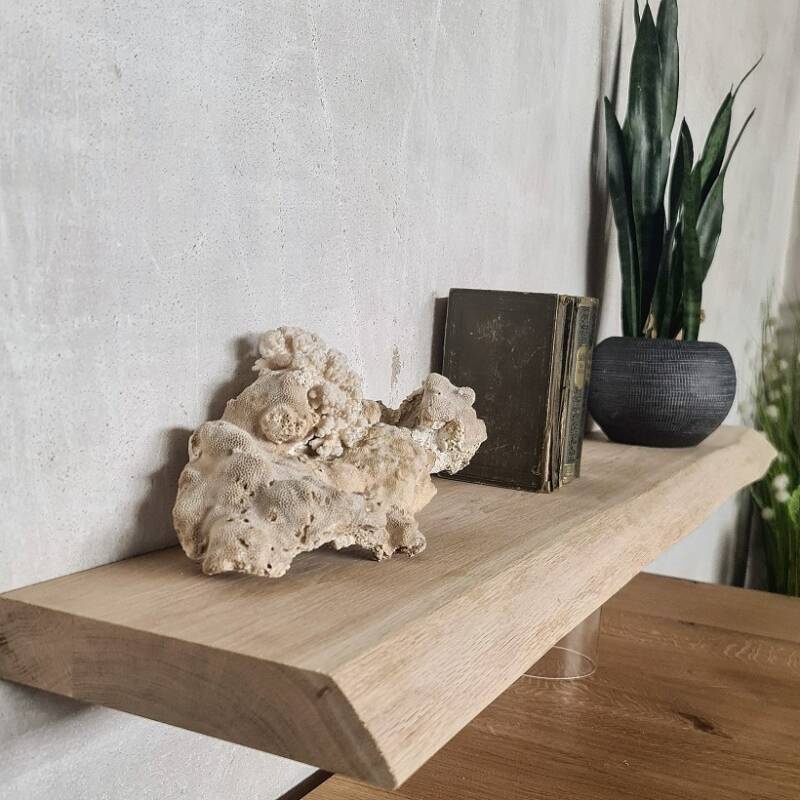 4260747165660 - Regalbrett Eiche 40 mm Baumkante 120x20 cm