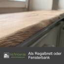 Regalbrett/Fensterbank Eiche 24 mm, Baumkante 60x20 cm