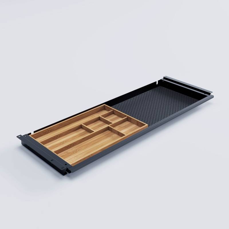 Schublade Flat L schwarz (760x265x37 mm)