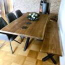 Tischplatte Eiche Loft B ca.45 mm mit Fase, Baumkante 260x100 cm