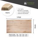 Tischplatte Eiche Loft B 30  mm - Baumkante 160x80 cm