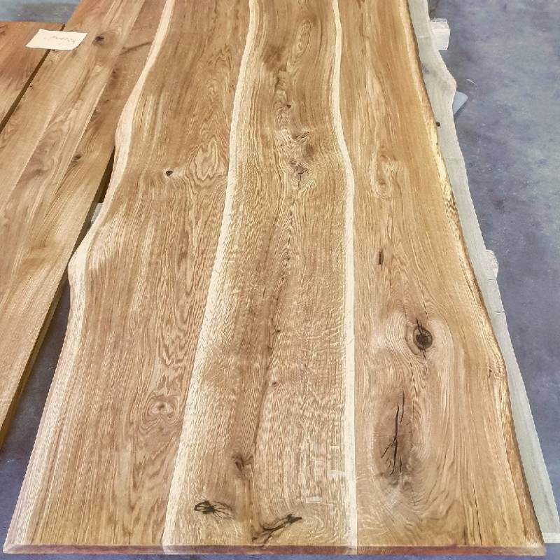 4260747166452 - Massivholztisch Den Haag | 240 cm - 300 cm | 40 mm vollmassiv Tischplatte aus Eiche | Natürliche Baumkante | Oberfläche geschliffen | Fertig geölt