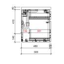 Waschbeckenunterschrank Milano weiß/ Eiche 158x50x59 cm