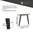 Tischgestell Light Quattro schwarz S (799)