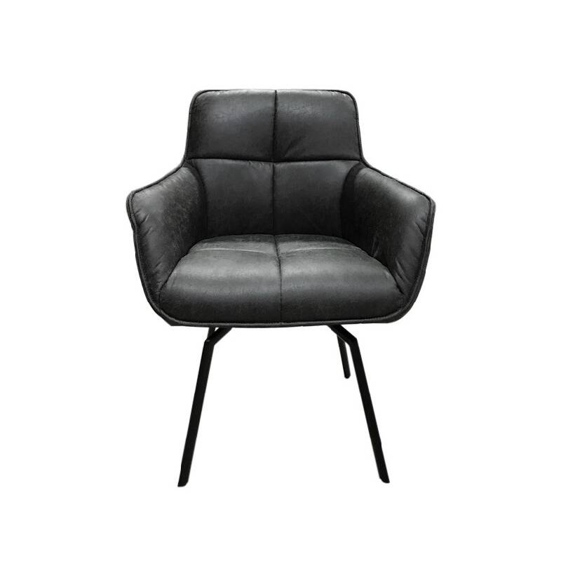 4262459610735 - NG Stuhl Peter Lederoptik Dark Grey