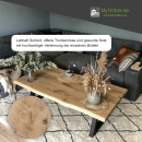 Tischplatte Eiche Chalet B 40 mm - Baumkante 120x70 cm