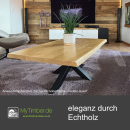 Tischplatte Eiche Chalet B 40 mm - Baumkante 120x70 cm