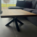 Tischplatte Eiche Chalet B 40 mm - Baumkante 120x70 cm
