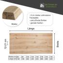 Tischplatte Eiche Chalet G 40 mm - gerade Kante 180x90 cm