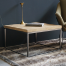 Tischplatte Eiche Loft G 40 mm mit Fase - gerade Kante 100x100 cm