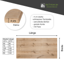Tischplatte Eiche Loft G 40 mm mit Fase - gerade Kante 100x100 cm