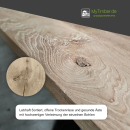 Tischplatte Eiche Loft G 40 mm mit Fase - gerade Kante 100x100 cm