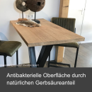 Tischplatte Eiche Loft G 40 mm mit Fase - gerade Kante 100x100 cm