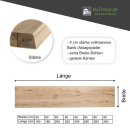 Bank-/Ablageplatte Eiche Chalet G 40 mm - gerade Kante 240x40 cm