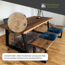 Bank-/Ablageplatte Eiche Chalet G 40 mm - gerade Kante 240x40 cm