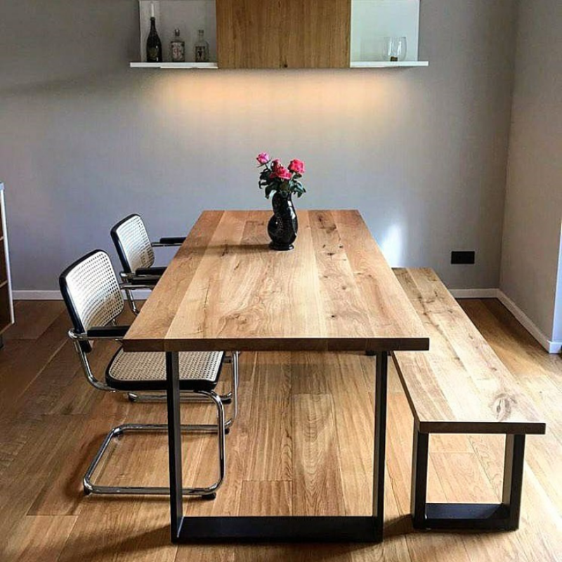 4260747163833 - Bank- Ablageplatte Eiche Chalet G 40 mm - gerade Kante 260x40 cm