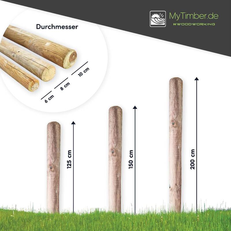 Baumpfahl 200 Cm 10 Cm