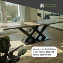 Tischgestell Bold Center double X Fuß 118x48 cm schwarz