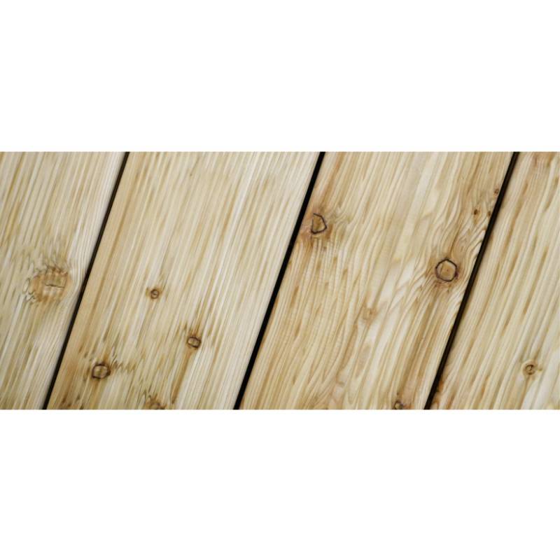 8005938267947 - Gebirgslärche Terrassendielen Riffel- Trapezprofil | 4 m | Stärke 145x25 cm | Beidseitig gebürstet | 100% PEFC-zertifiziert | Material 