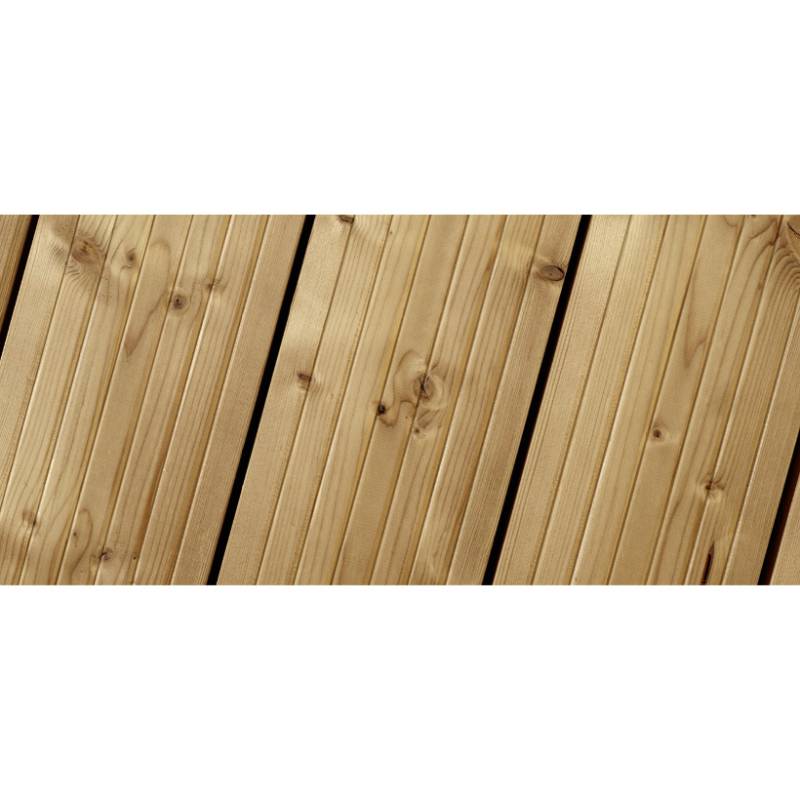 4052159327442 - Thermo- Fichte Terrassendielen Riffelprofil | Länge 48 m | Stärke 14x27 cm | 4-seitig sauber ausgehobelt | Material thermisch modifizierte Fichte