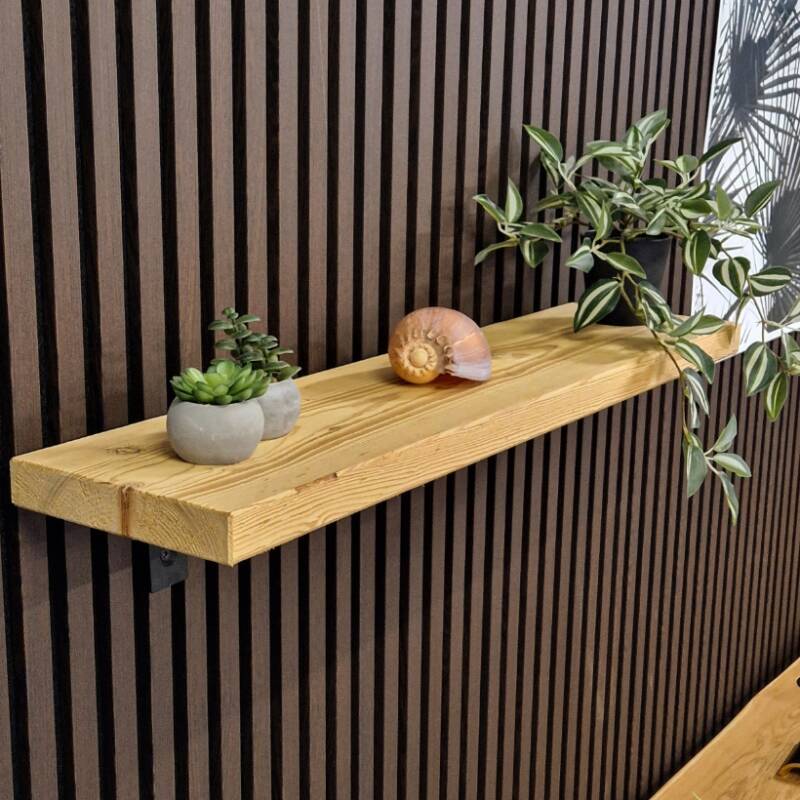 4262459611206 - Regalbrett Rustic Pine 34 mm gerade Kante gebürstet 40x20 cm