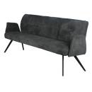 Bank Lars Webstoff 180 cm,Brown Grey