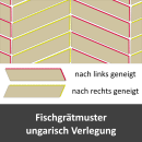 Wandverkleidung Eiche "Fischgrät"