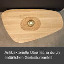 Tischplatte Eiche Chalet K 30 mm - Kieselform 130x70 cm