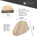 Tischplatte Eiche Chalet K 30 mm - Kieselform 130x70 cm