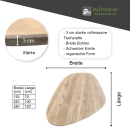 Tischplatte Eiche Chalet K 30 mm - Kieselform 130x70 cm