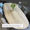 Tischplatte Eiche Chalet K 30 mm - Kieselform 130x70 cm