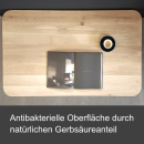 Tischplatte Eiche Chalet A 30 mm - abgerundete Schweizer Kante 130x70 cm