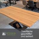 Ausziehtischplatte Echtholz Eiche 30 mm - Baumkante
