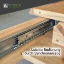 Ausziehtischplatte Echtholz Eiche 30 mm - Baumkante