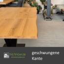 Ausziehtischplatte Echtholz Eiche 30 mm - Baumkante