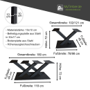 Tischgestell Bold Center X schwarz