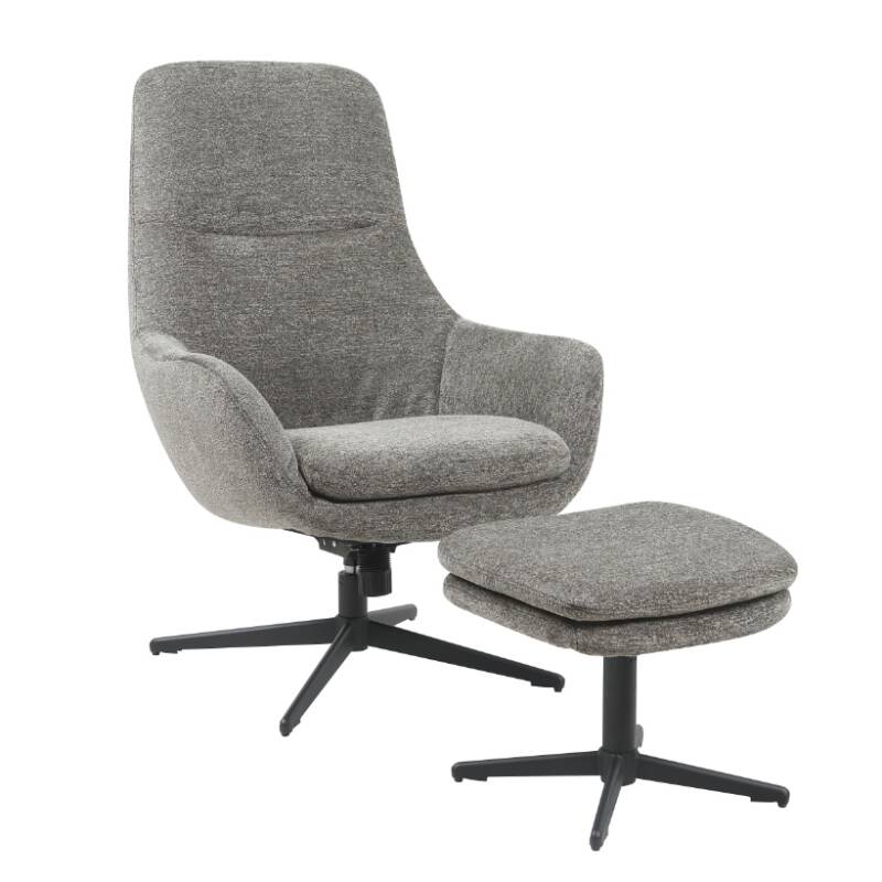 Sessel Lilli inkl. Hocker Charcoal Grey