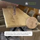 Tischplatte Eiche Chalet B 40 mm - Baumkante 180x90 cm