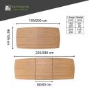 Ausziehtischplatte Echtholz Eiche 30 mm - Unique