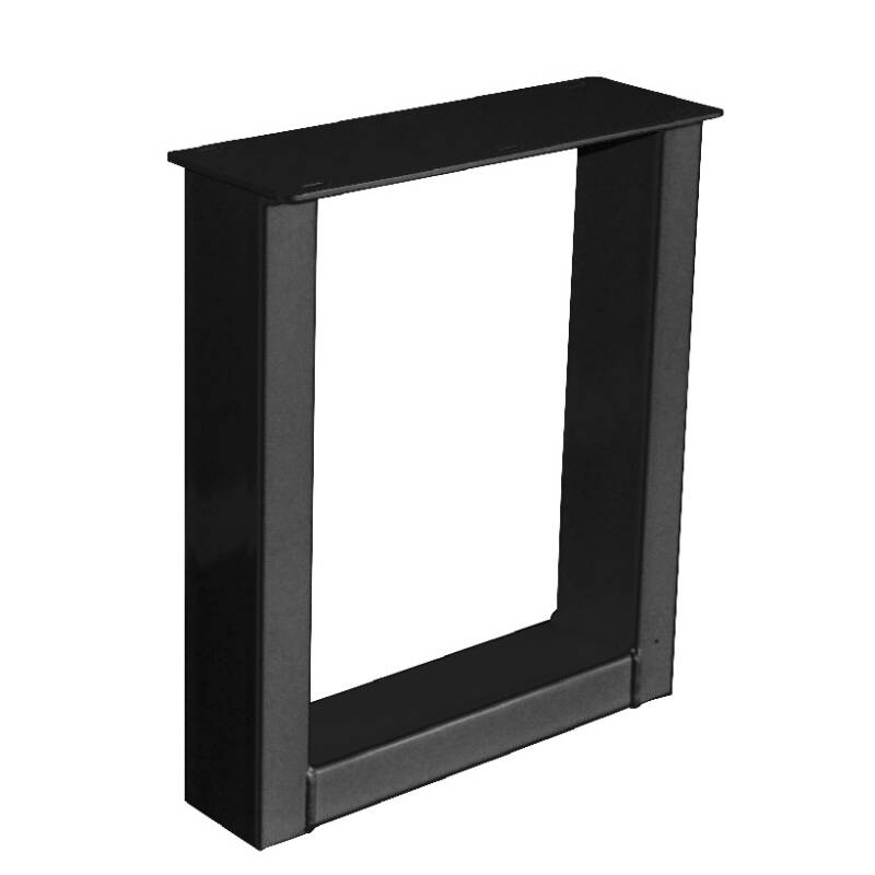 4260747161464 - Bankgestell U | Anthrazit | U-Form | Befestigungsplatte aus Stahl | Höhe 41 cm | Materialstärke 4 x 6 cm | Bankgestell U Fineline