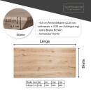 Tischplatte Eiche Chalet S 45 mm aufgedoppelt - Schweizer Kante