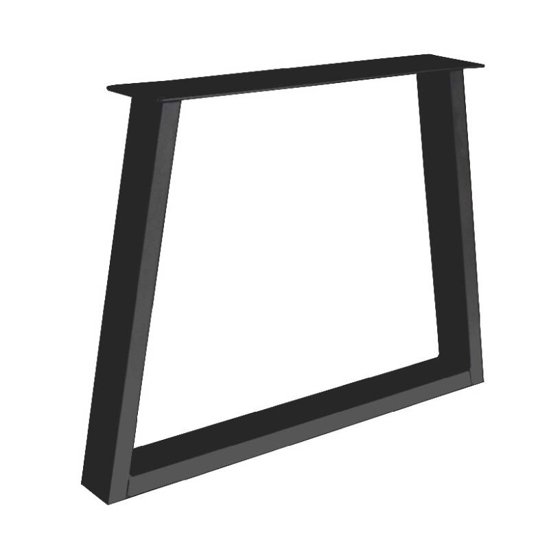 4260747160719 - Tischgestell Light Trapez | Schwarz | Trapez-Form | Befestigungsplatte aus Stahl | Fußmaß 95 cm | Höhe 72 cm | Trapez Fineline