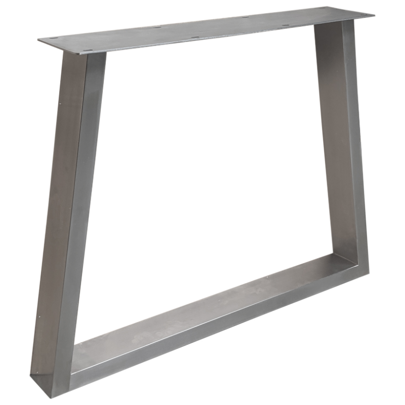 4260747160740 - Tischgestell Light Trapez | Edelstahloptik | Trapez-Form | Befestigungsplatte aus Stahl | Fußmaß 95 cm | Höhe 72 cm | Trapez Fineline