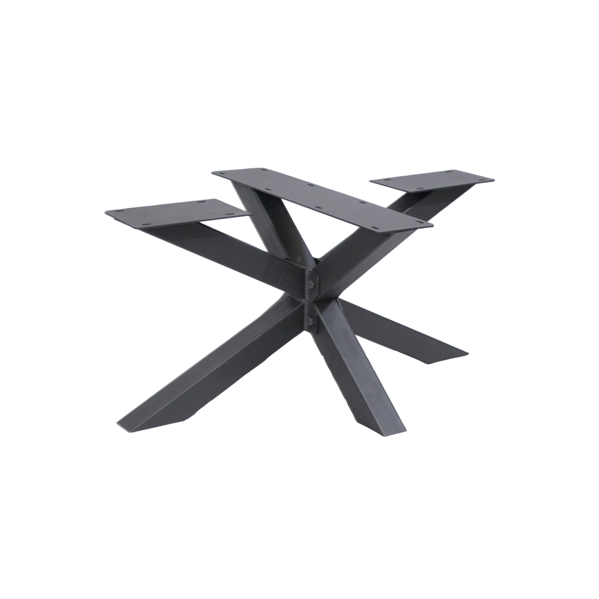 4260747161556 - Tischgestell Couch Spider | Weiß | Spider-Form | Befestigungsplatten aus Stahl | Höhe 38 cm | Gestellstärke 6 x 6 cm | Rex Mini